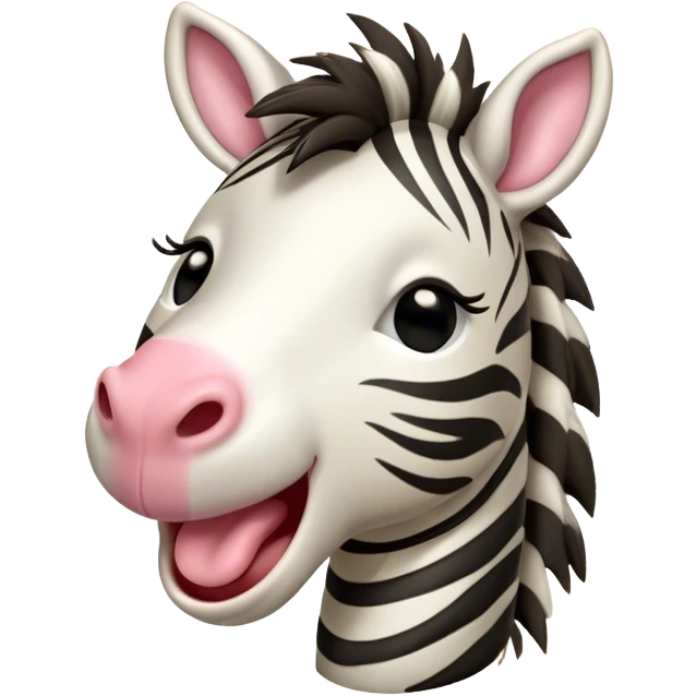 Cinematic Cute Yawning Zebra Portrait Emoji, Head tilted slightly with a dramatic, wide-open yawn, showcasing a soft, downy striped fur with gently drooping ears, a long, elegant equine snout, and round eyes barely open in drowsy contentment, Simplified yet irresistibly adorable features, highly detailed, glowing with a soft, cozy glow, high shine, relaxed yet expressive, stylized with a touch of savannah charm, bright and endearing, soft glowing outline, capturing the essence of a sleepy yet affectionate zebra that feels like it could stretch out of the screen and curl up for a nap! emoji