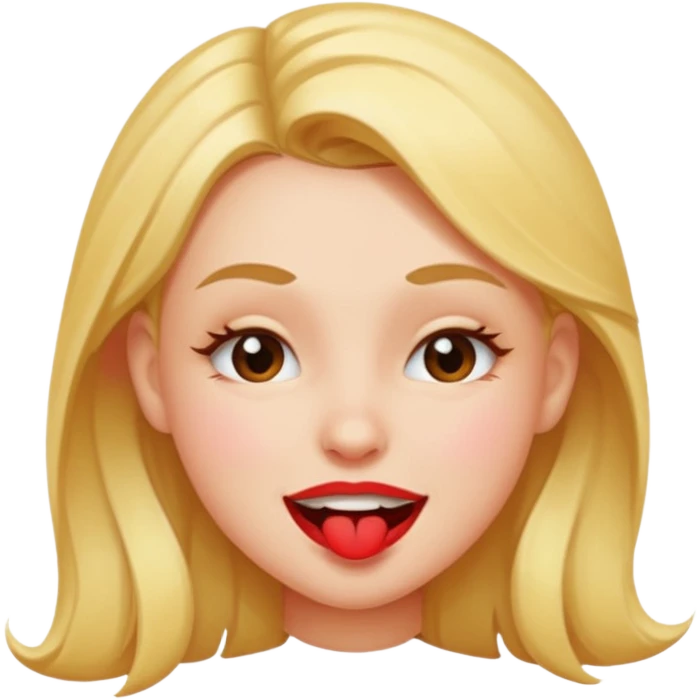 girl biting lip winking  emoji