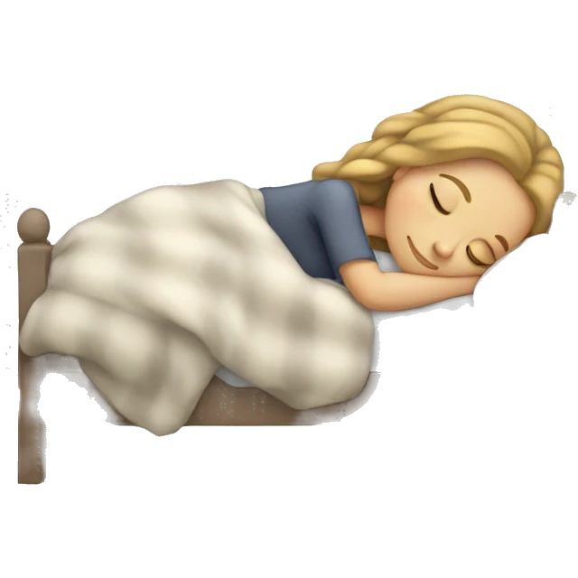 cozy white girl sleeping emoji