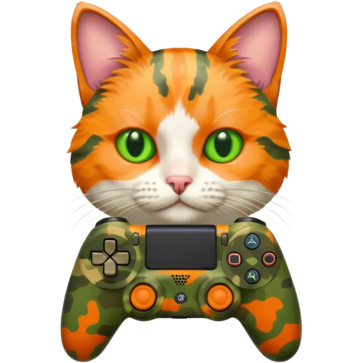 cat homme-avec-manette-ps4-camouflage emoji