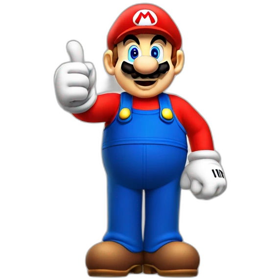 super mario thumbs up emoji