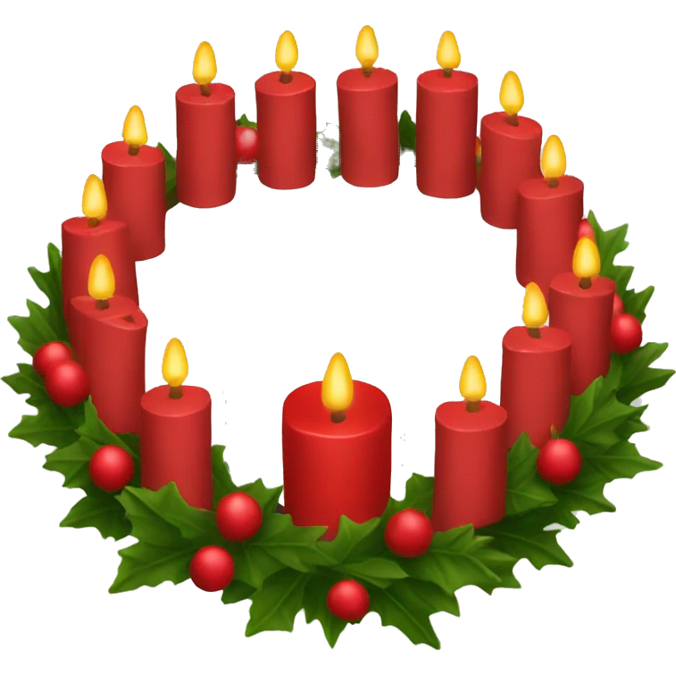 all red advent wreath emoji