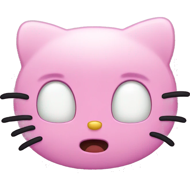 hello kitty scared face emoji
