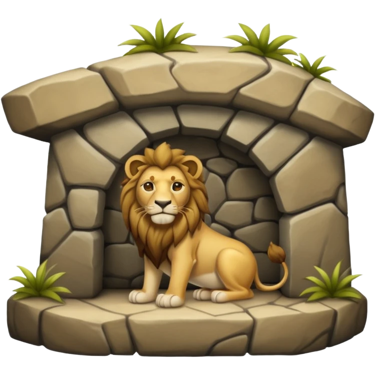 Lion den WITHOUT LION emoji