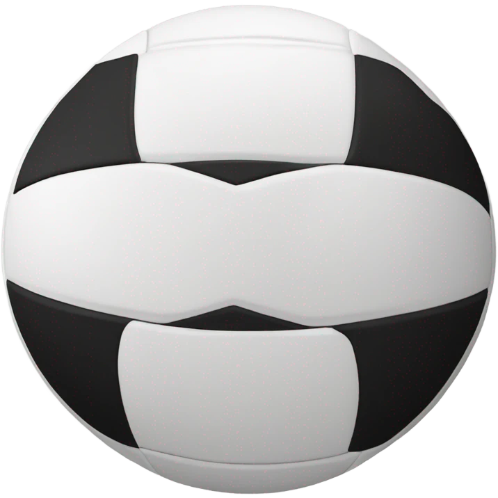 A black and white volleyball emoji