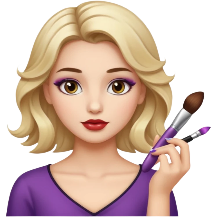 Красится девочка с шикарной укладкой emoji