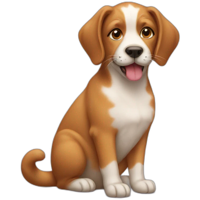 Cat in a dog emoji