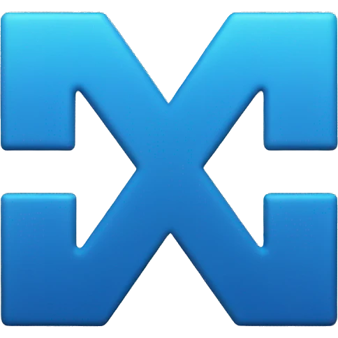 blue coin logo "x" emoji