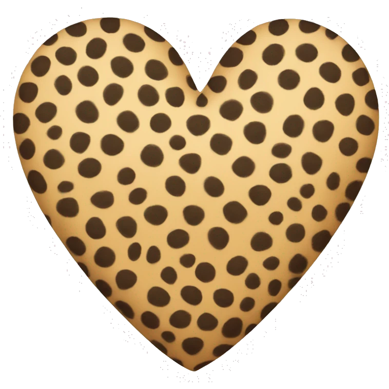 cheetah print heart emoji