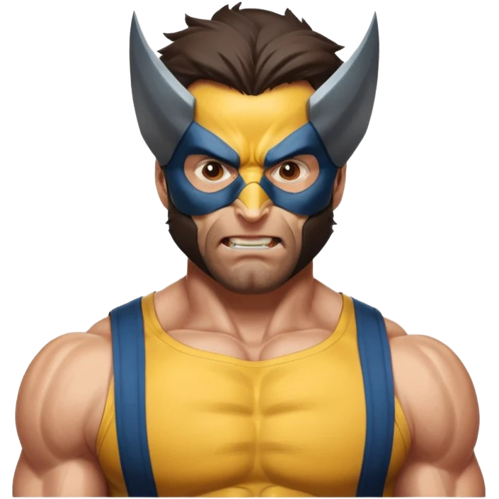 Wolverine with mask emoji