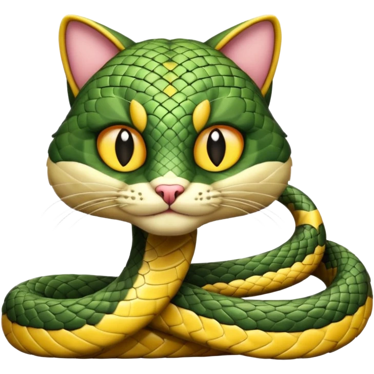 Snake with a cat head emoji