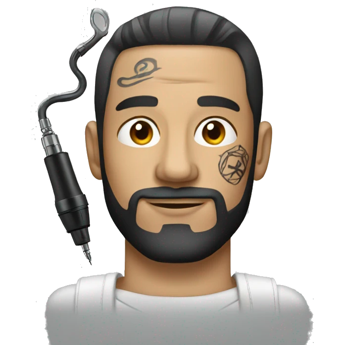 Man with a tattoo machine emoji