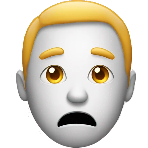 Confused face emoji with questionmarks emoji