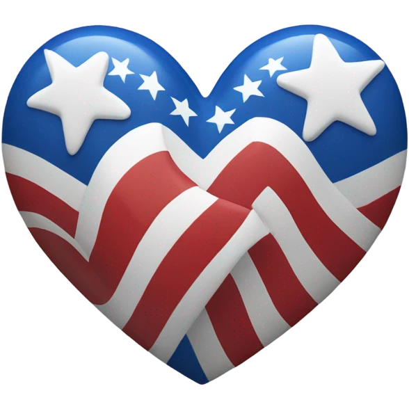 American flag heart emoji