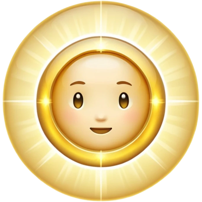 Round glowing halo emoji