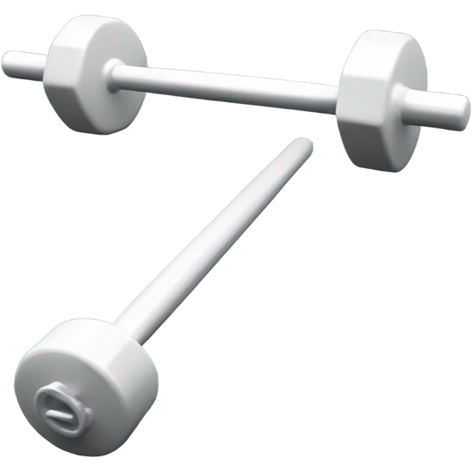 Long dumbbell white gym bar emoji