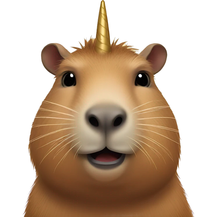 capybara with unicorn horn emoji