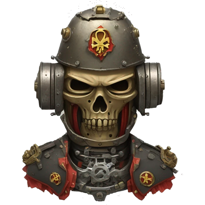 adeptus mechanicus head featuring Russian coats of arms emoji