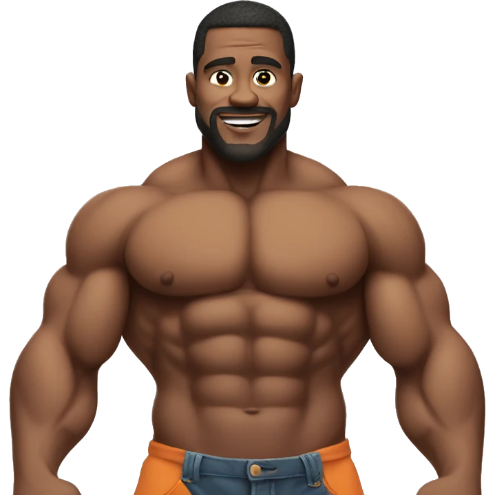 Muscle man with big butt emoji