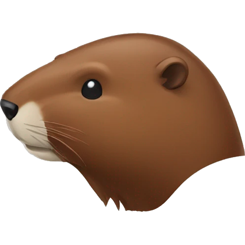 back of head beaver emoji