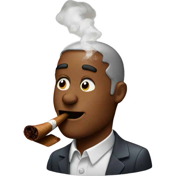 Emoji smoking a cigar emoji