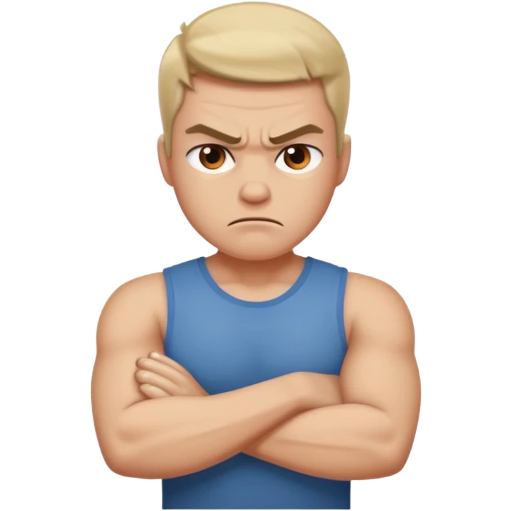 Angry crossed arms emoji