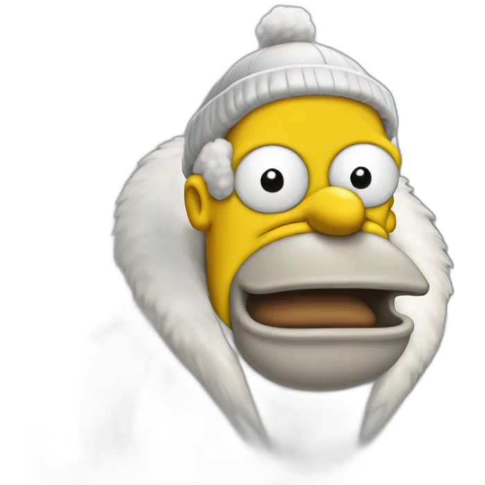 homer simpson in the guise of a penguin emoji