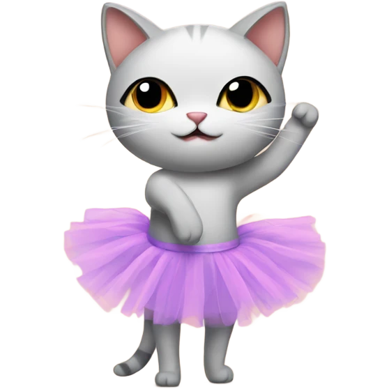 cat with a tutu emoji