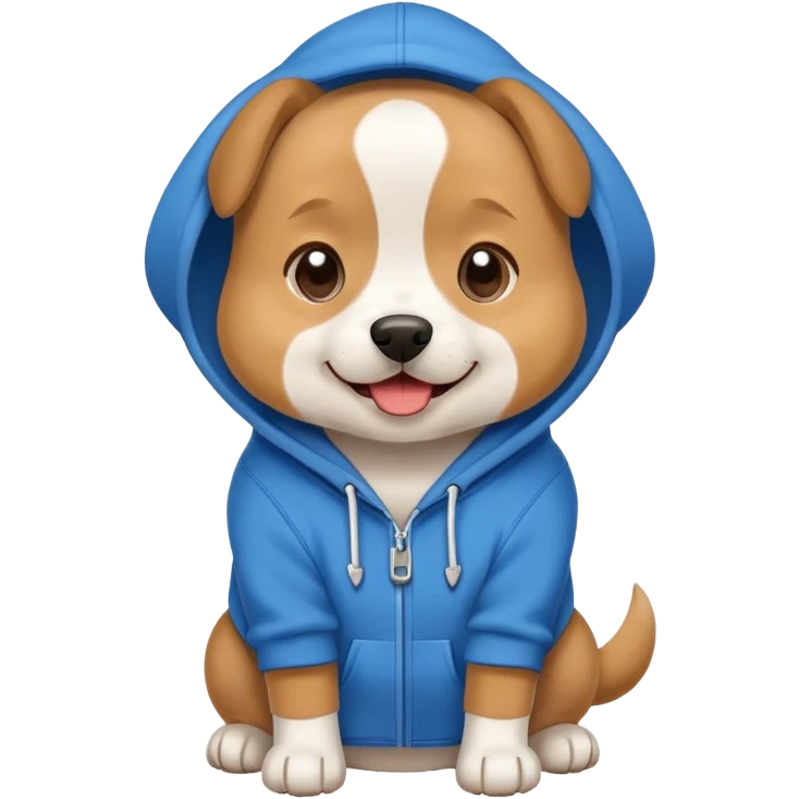 dog wearing a hoodie  emoji