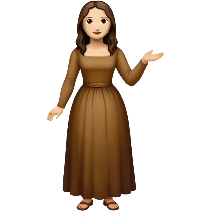 Full body Mona Lisa painting emoji