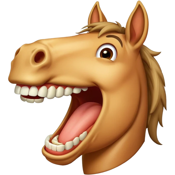 Horse laughing emoji