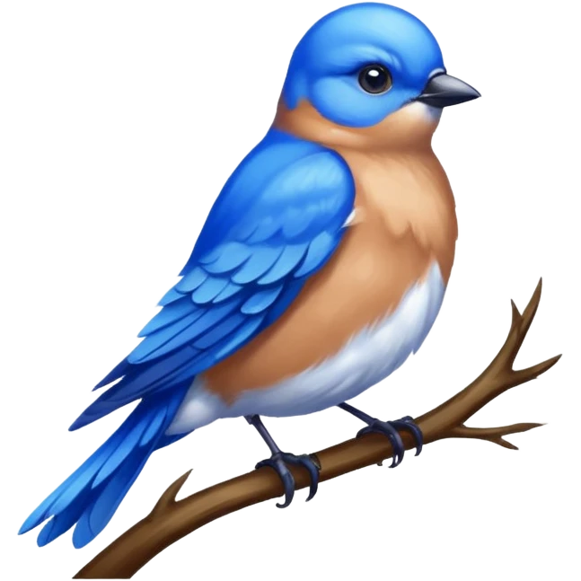 a bluebird emoji in an oil painting style emoji