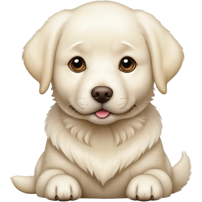 White Labrador adult dog sitting emoji