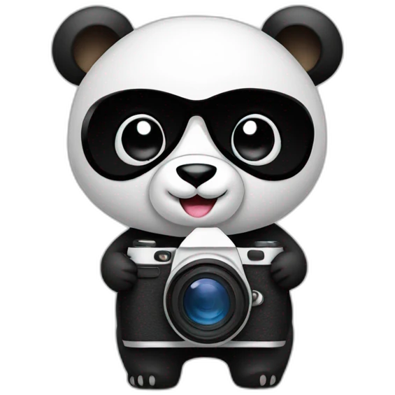 Panda with camera emoji