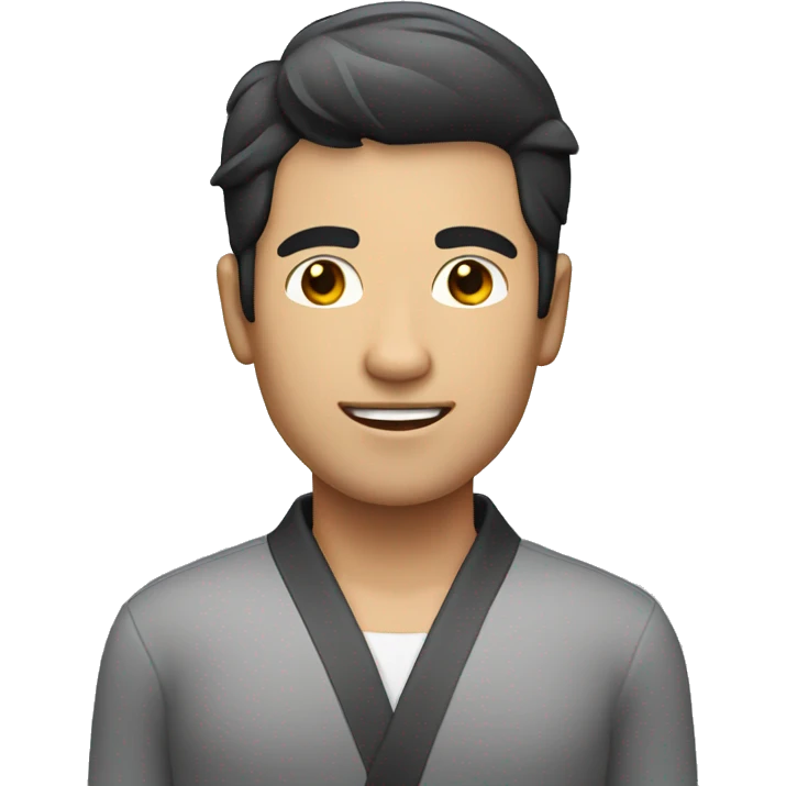  massage men white with black medium hair  emoji