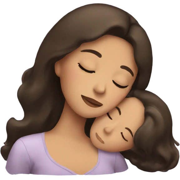 Brunette girl sleeping emoji
