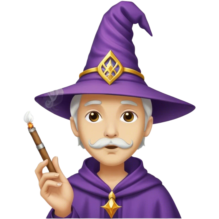 Weed wizard smoking blunt  emoji