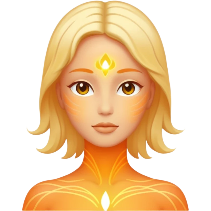 human silhouette with balanced energy lines emoji