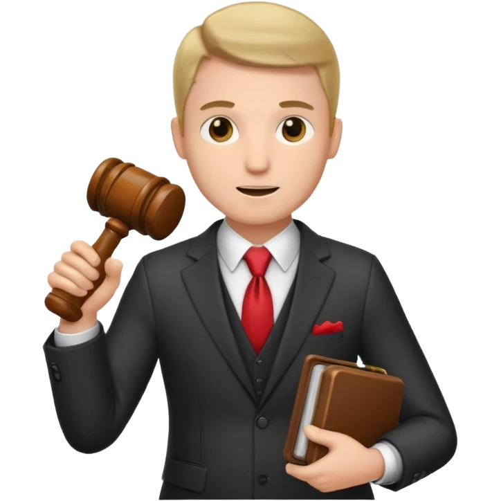 auctioneer with gavel selling house emoji