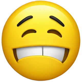 An exhausted yellow smily face emoji