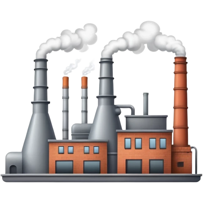 industrial factory with smokestacks emoji