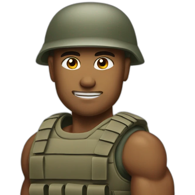Muscular Soldier  emoji
