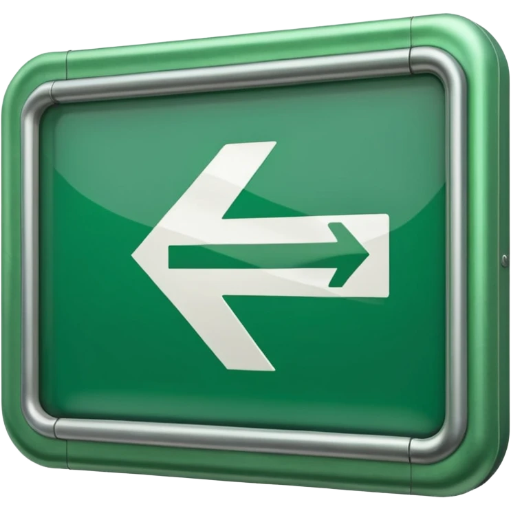 Exit Sign – green arrow,Subway Signs. emoji