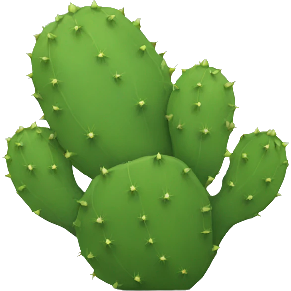 single flat Nopal without pot emoji