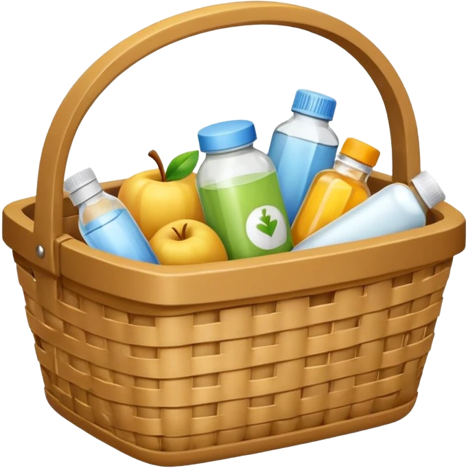 generate an image for health products basket emoji