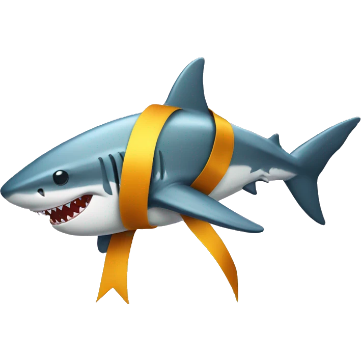 Shark With a ribbon emoji
