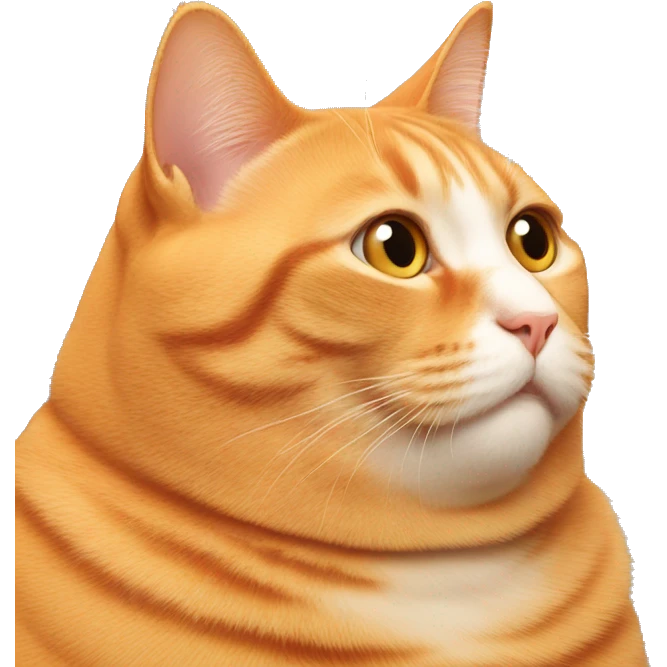 Fat orange cat  emoji