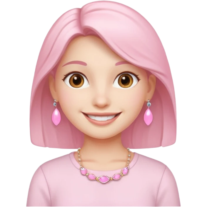 Aesthetic girl with light pink accessories  emoji