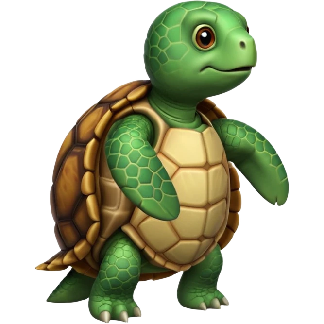 Turtle with a coat emoji