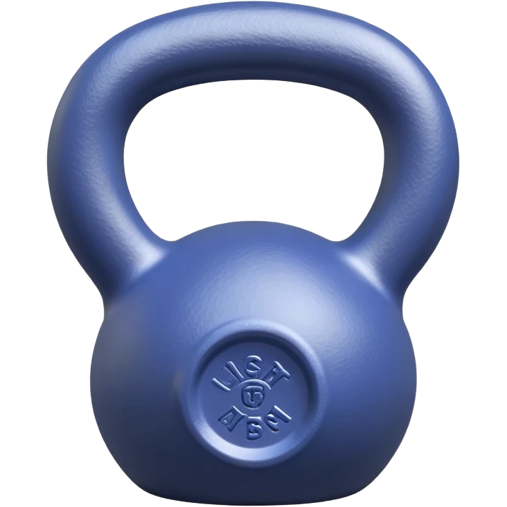 periwinkle kettlebell, minimalistic realistc emoji